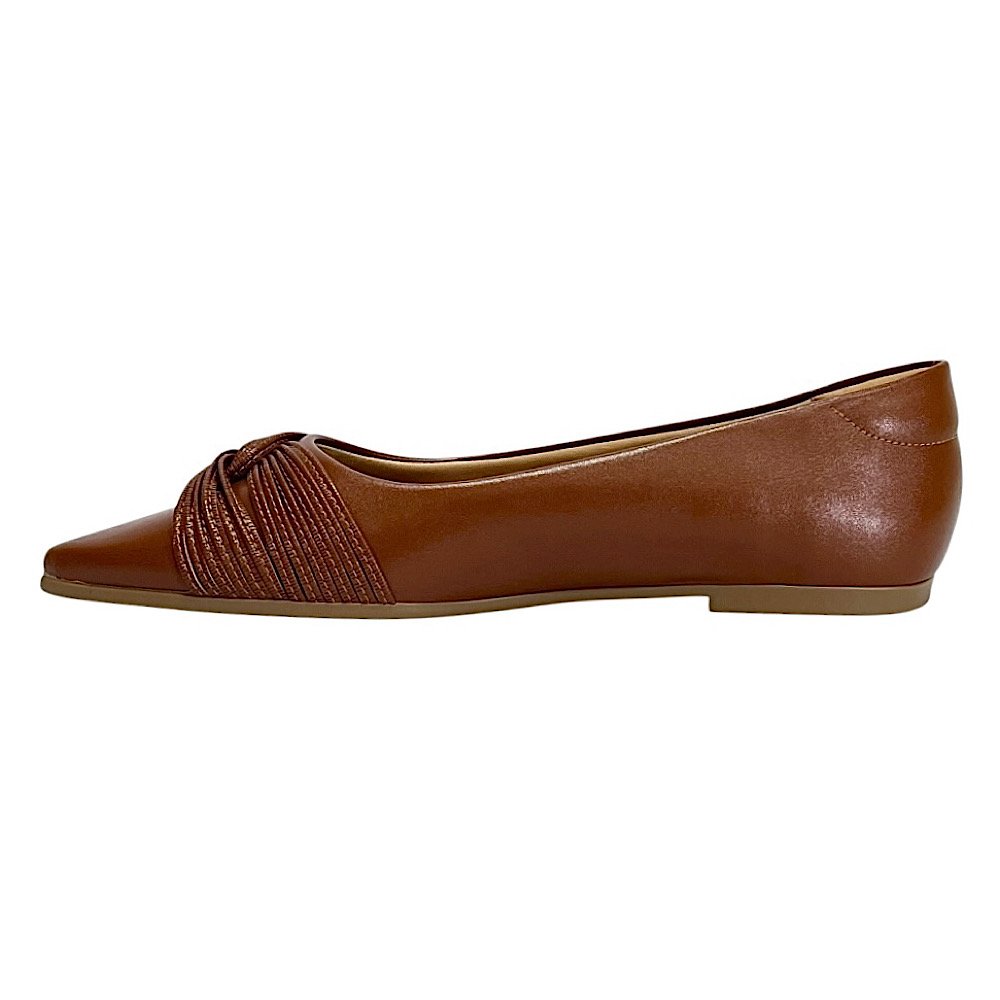Sapatilha Santinelli Feminina Bico Fino 1600-004 Caramelo Marrom 3