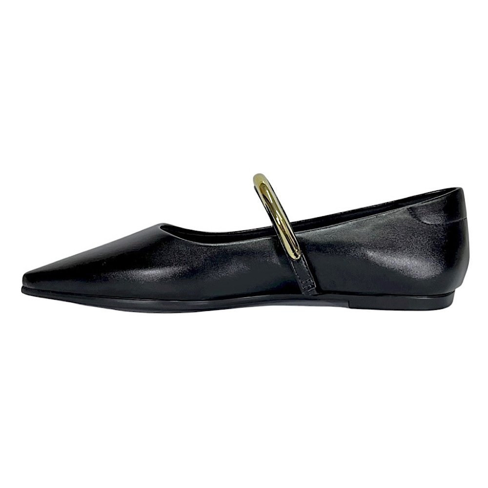 Sapatilha Santinelli Feminina Bico Fino 1600-034 Preto Preto 3