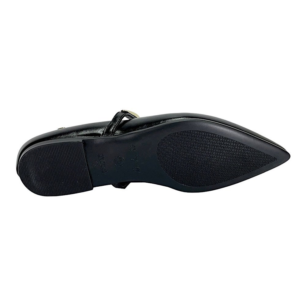 Sapatilha Santinelli Feminina Bico Fino 1600-034 Preto Preto 6