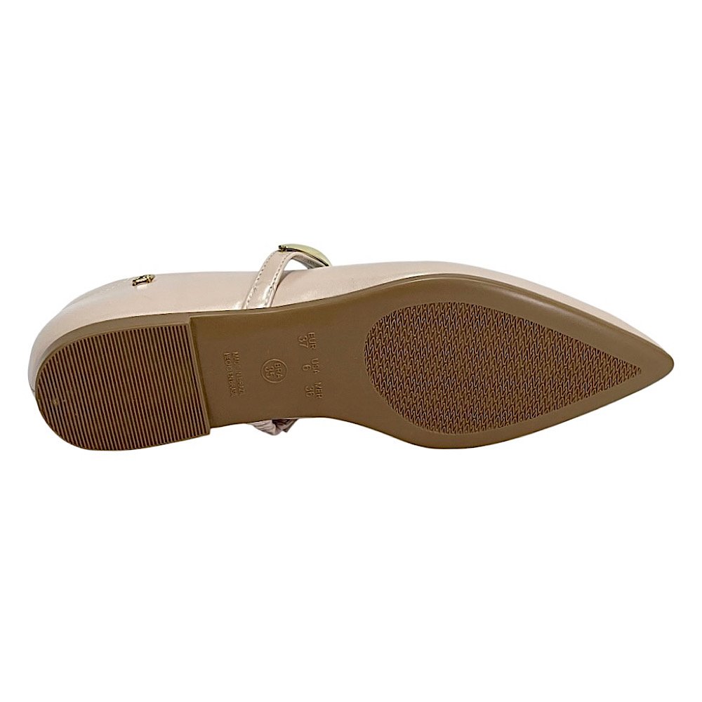 Sapatilha Santinelli Feminina Bico Fino 1600-034 Creme Creme 6