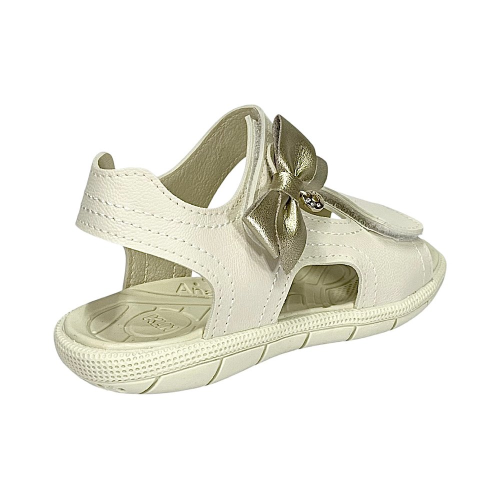 Sandália Klin Tic Tac Casual 171261 Off White/Dourado Branco 5