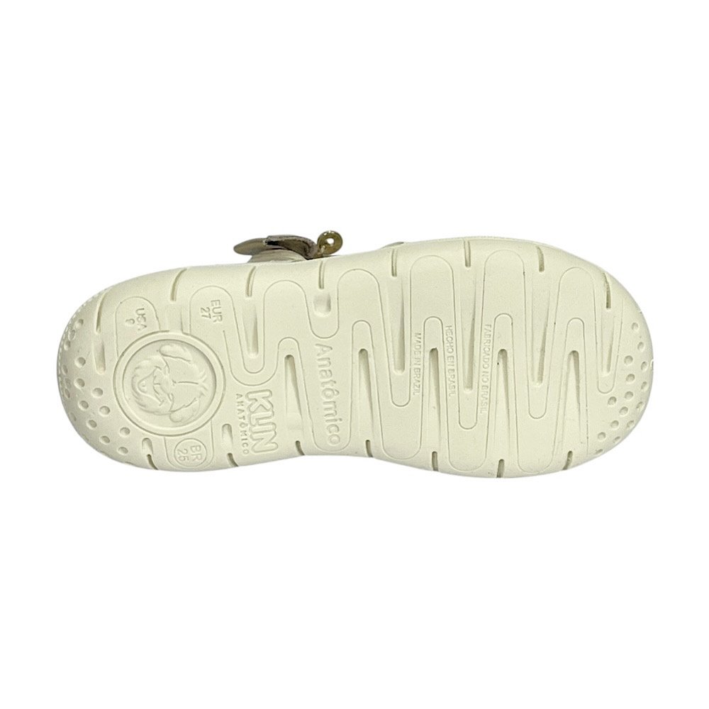 Sandália Klin Tic Tac Casual 171261 Off White/Dourado Branco 6