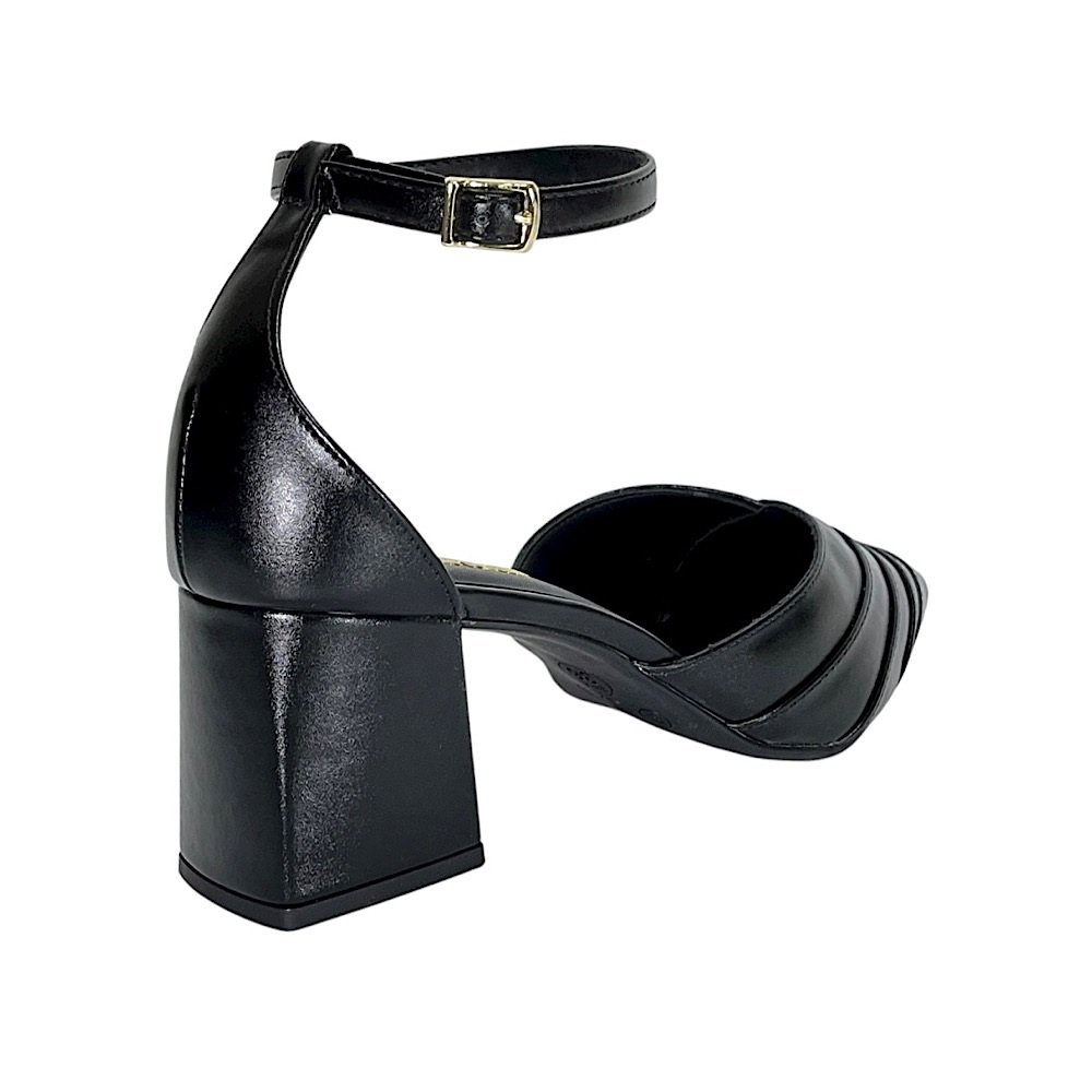 Sapato Santinelli Scarpin Salto Bloco 1636-025 Preto Preto 5