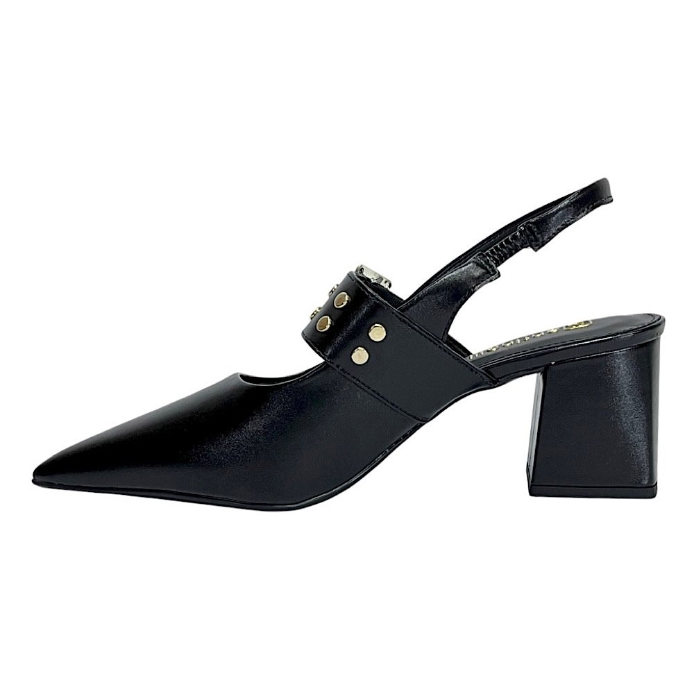 Sapato Santinelli Scarpin Sligback 1636-046 Preto Preto 3