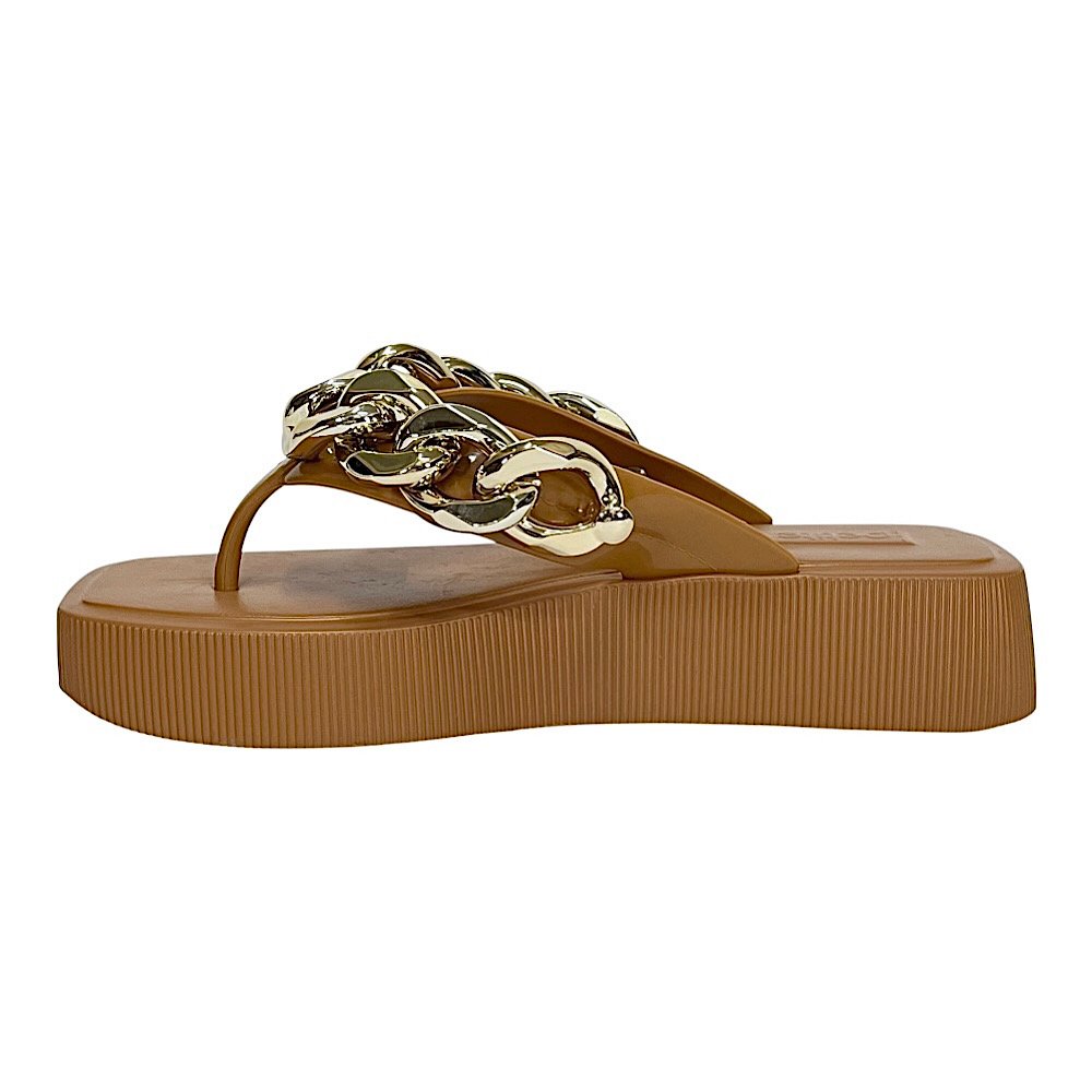 Chinelo Petite Jolie Hit Correntes PJ6515 Doce de Leite Marrom 3