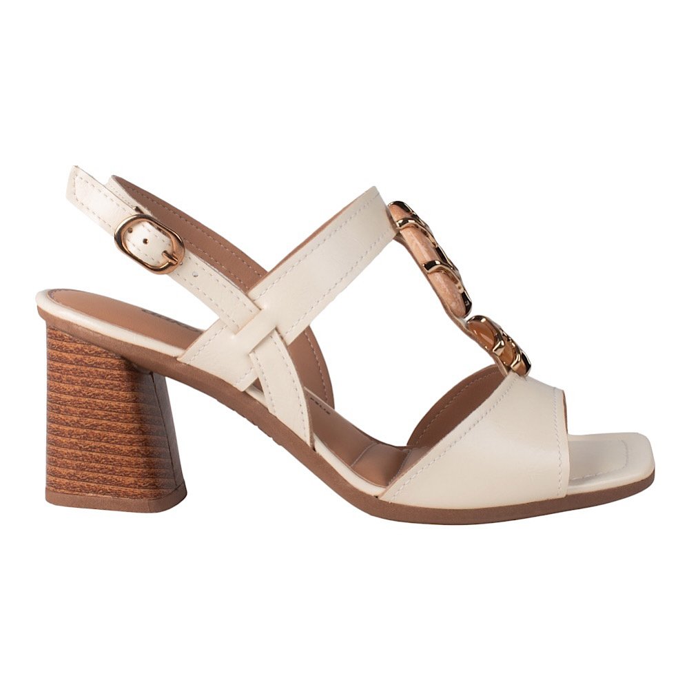 Sandália Dakota Salto Alto Y9762 Cream Cream 2