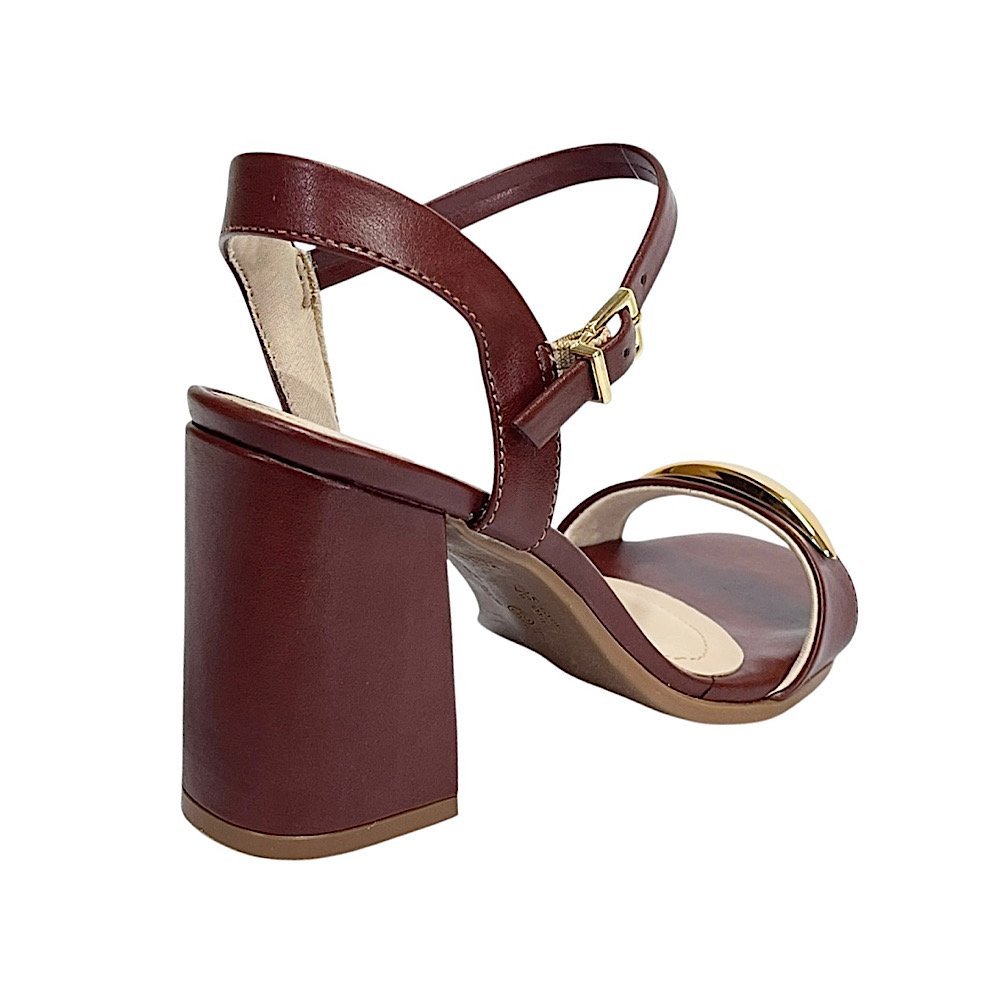 Sandália Ramarim Salto Bloco 2541202 Marrom Rum Rum 5