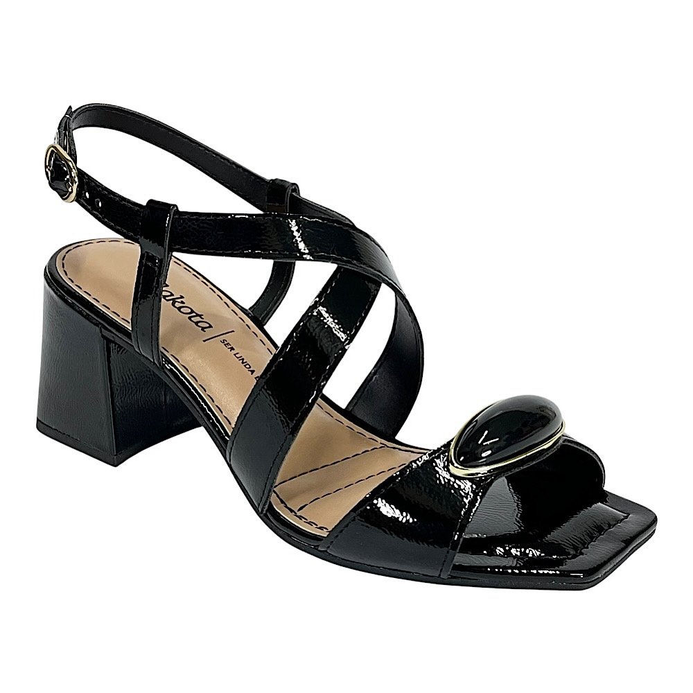 Sandália Dakota Salto Bloco Y9753 Preto