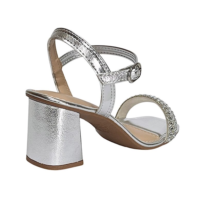 Sandália Dakota Salto Alto Y9764 Prata Cristal Prata 5