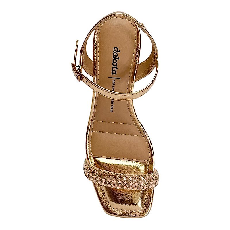Sandália Dakota Salto Alto Y9764 Rose Rose Gold 4