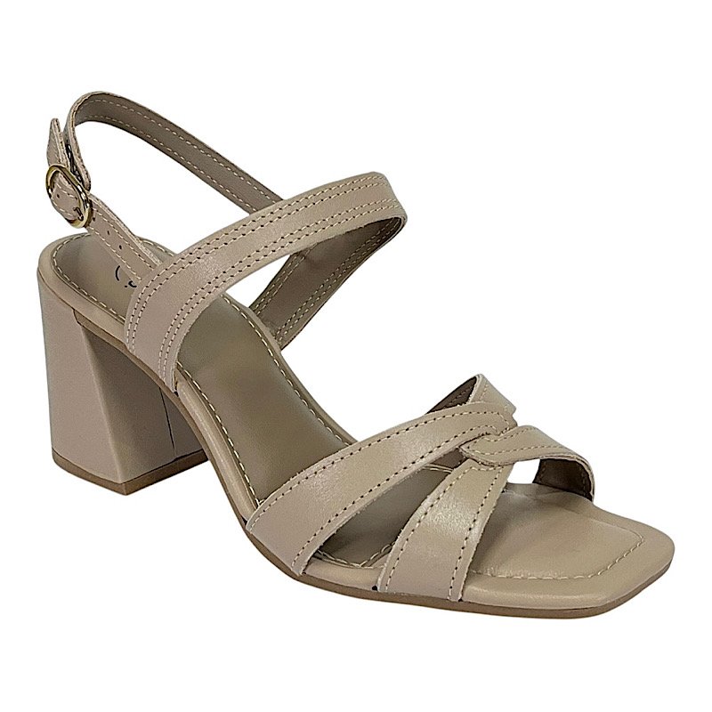 Sandália Dakota Salto Bloco Y9992 Capuccino