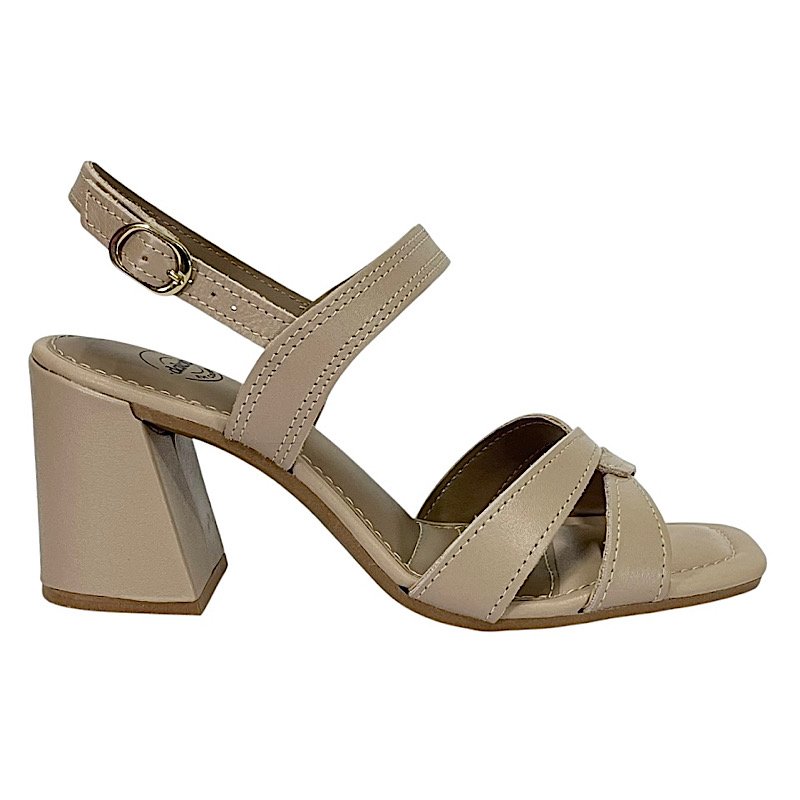 Sandália Dakota Salto Bloco Y9992 Capuccino Bege 2