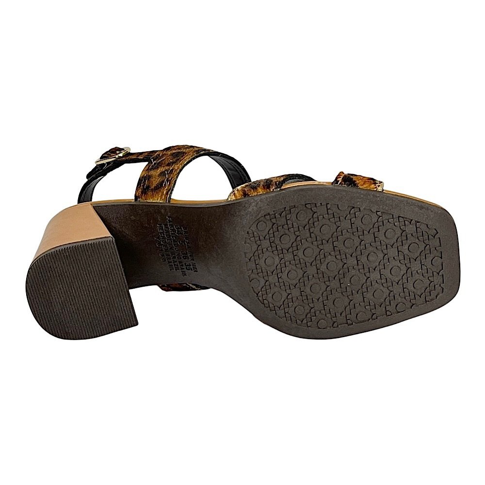 Sandália Dakota Salto Bloco Y9992 Onça Clover Natural Animal Print 6