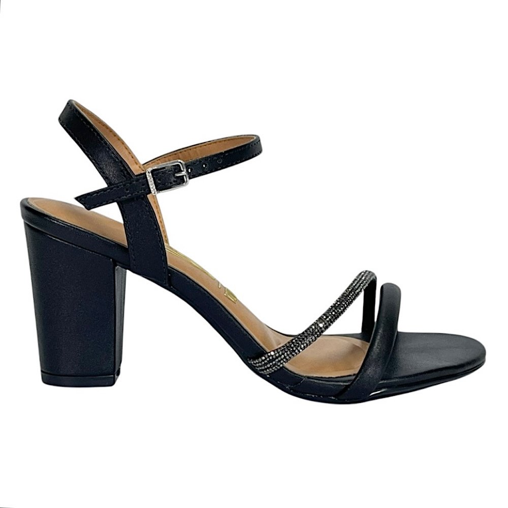 Sandália Vizzano Strass Salto Bloco 6262.1034 Preto Preto 2