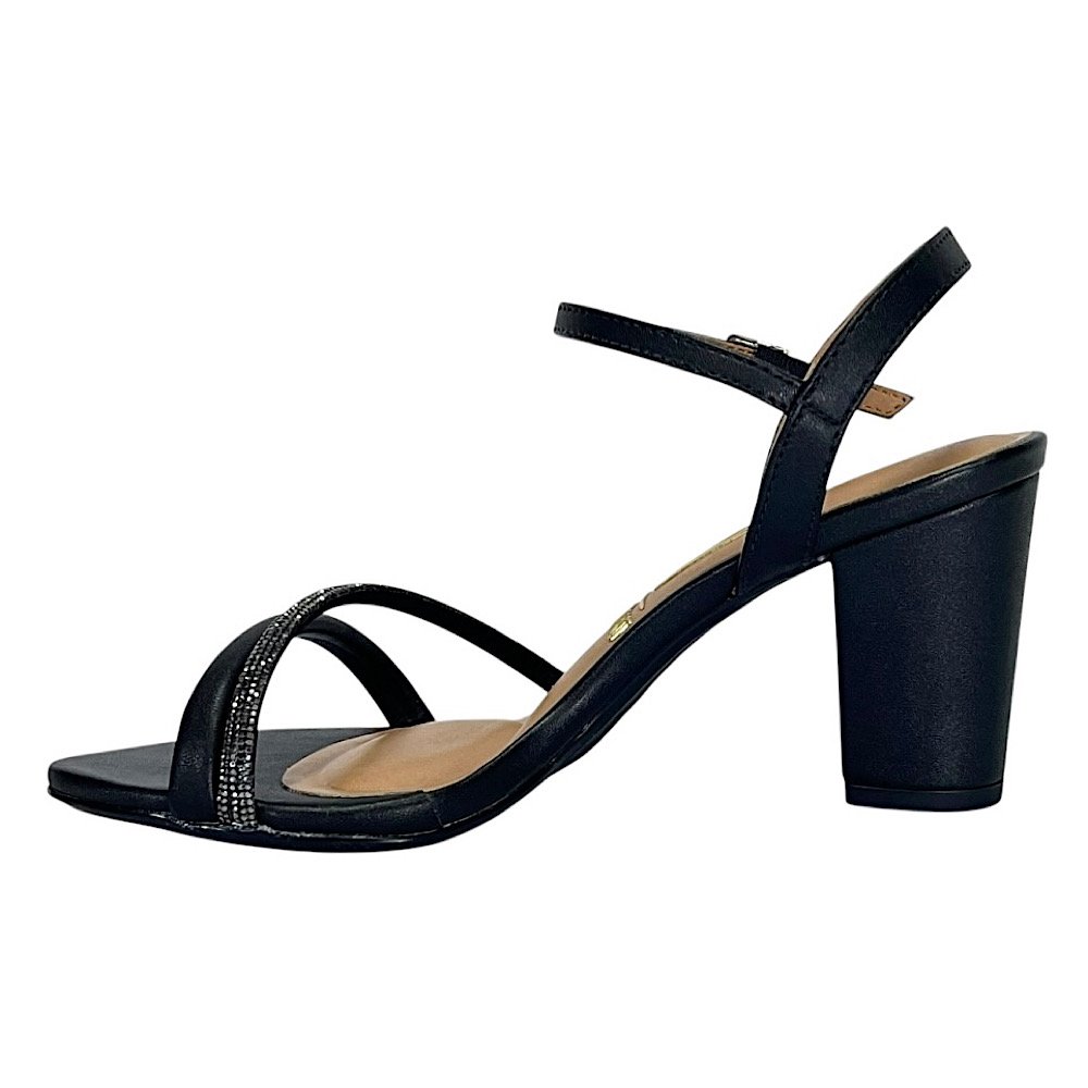 Sandália Vizzano Strass Salto Bloco 6262.1034 Preto Preto 3