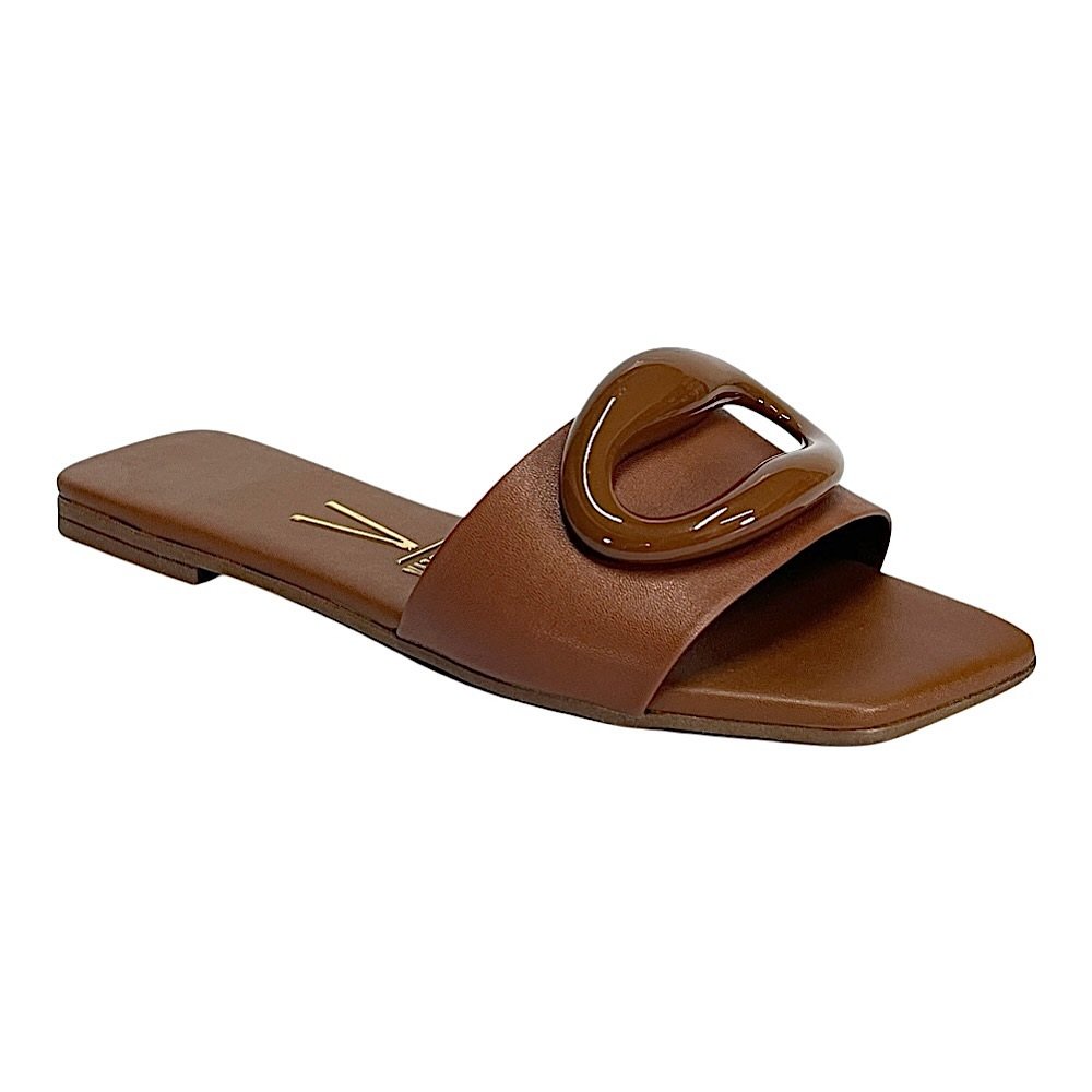 Tamanco Vizzano Flat Slide 6553.101 Marrom Mocca