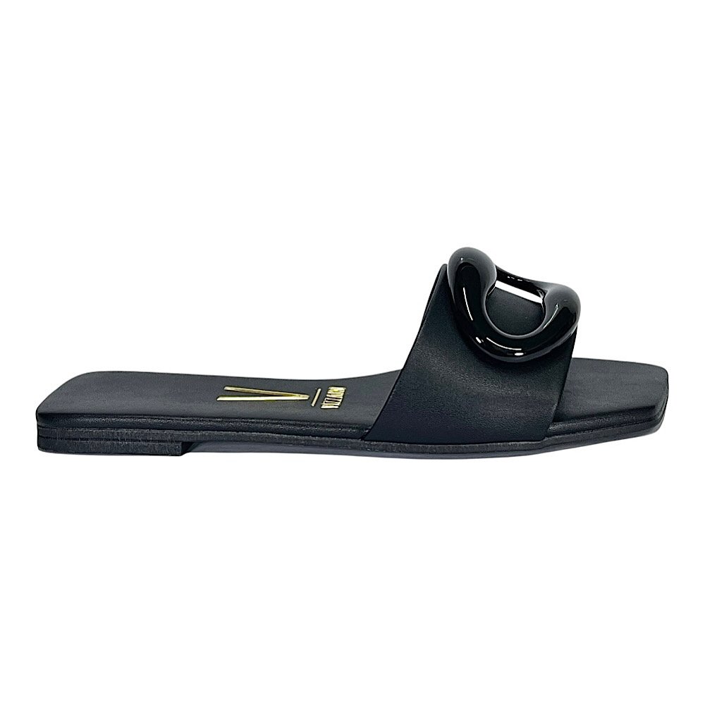Tamanco Vizzano Flat Slide 6553.101 Preto Preto 2
