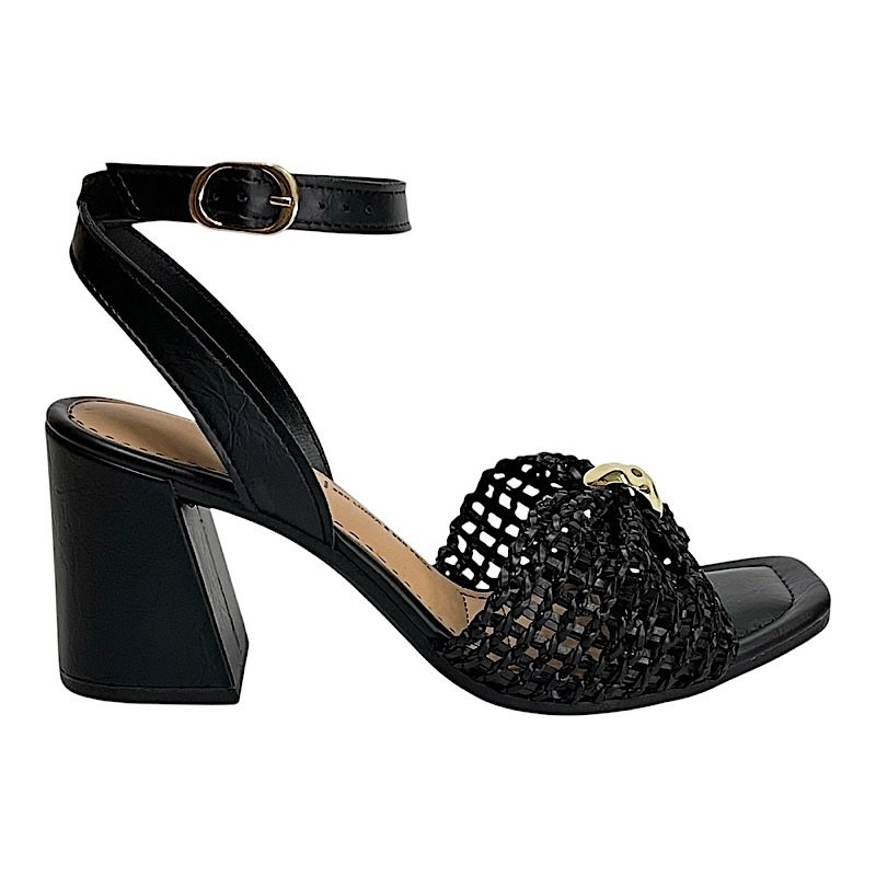 Sandália Dakota Salto Alto Bloco Y9803 Preto Preto 2