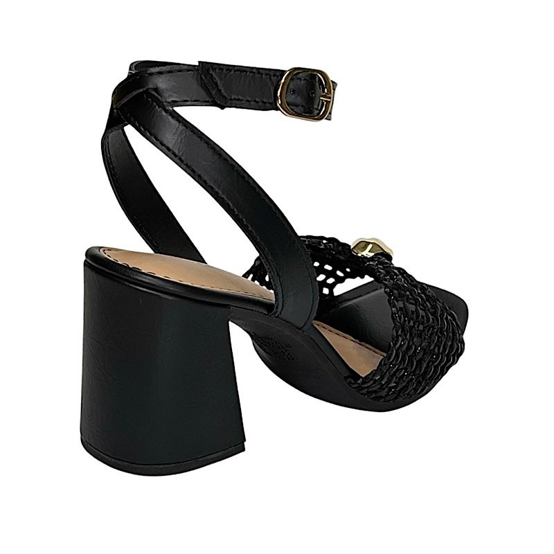 Sandália Dakota Salto Alto Bloco Y9803 Preto Preto 5