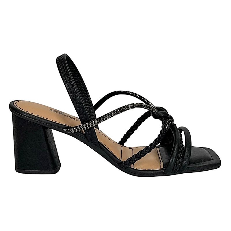 Sandália Dakota Salto Bloco Y9761 Preto Preto 2