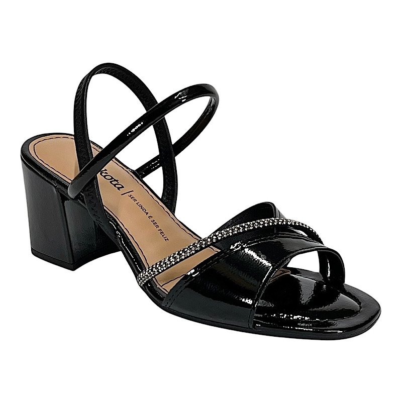 Sandália Dakota Salto Bloco Y9421 Verniz Preto