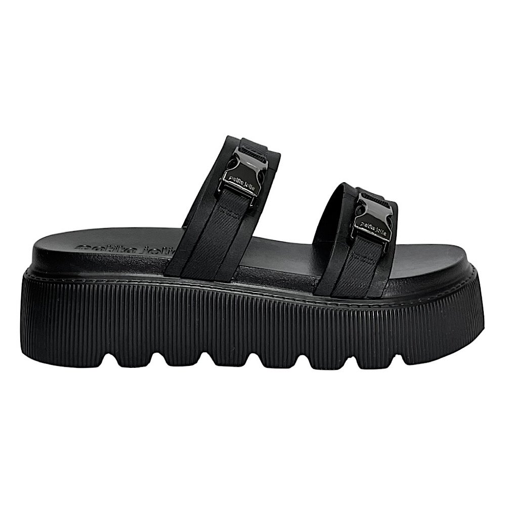 Tamanco Petite Jolie Pulse Flatform PJ7491 Preto Preto 2