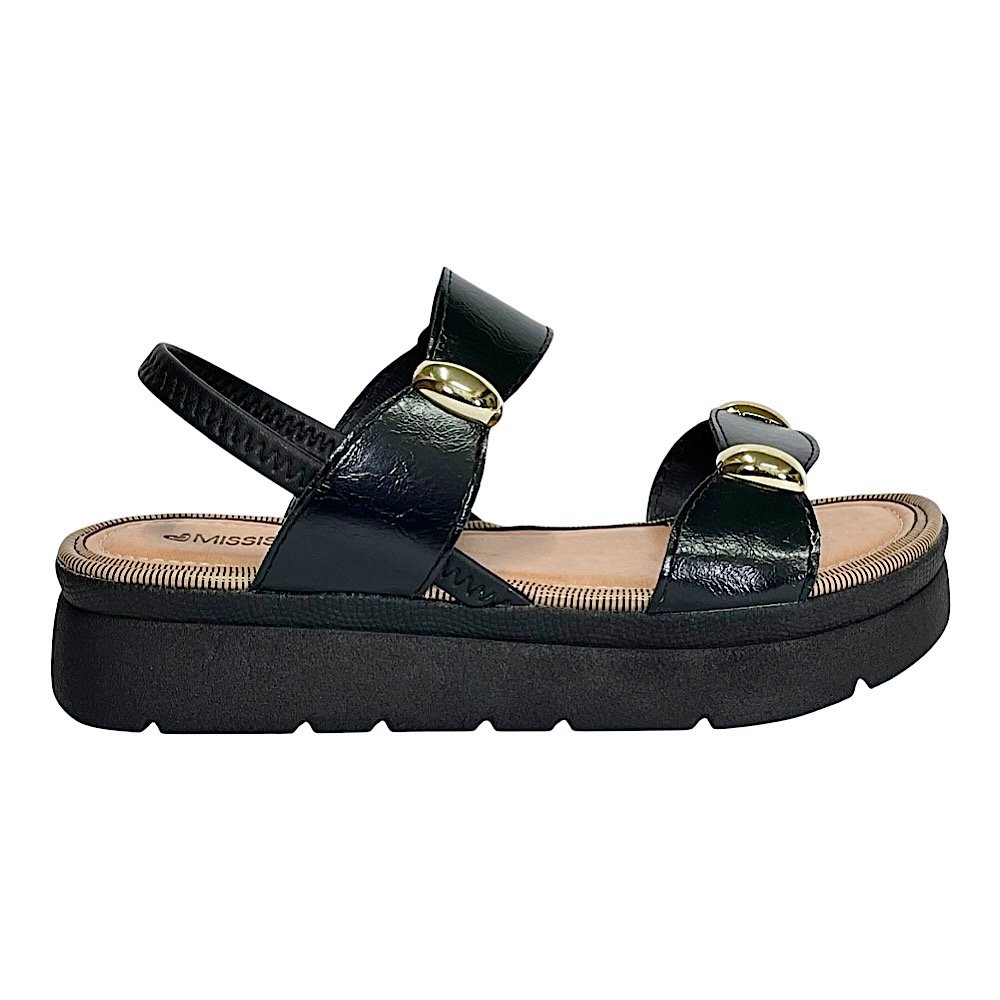 Sandália Mississipi Flatform MF992 Preto Preto 2