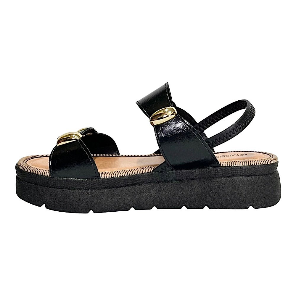 Sandália Mississipi Flatform MF992 Preto Preto 3