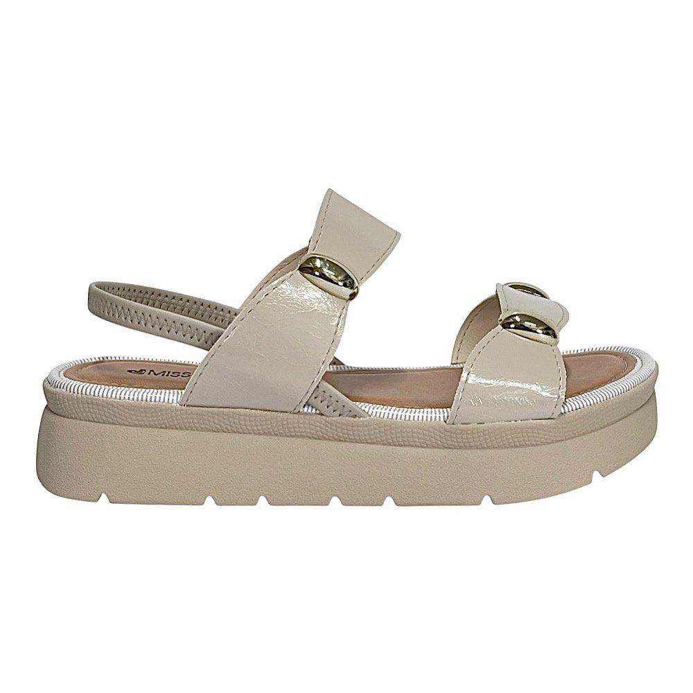 Sandália Mississipi Flatform MF992 Marfim Marfim 2