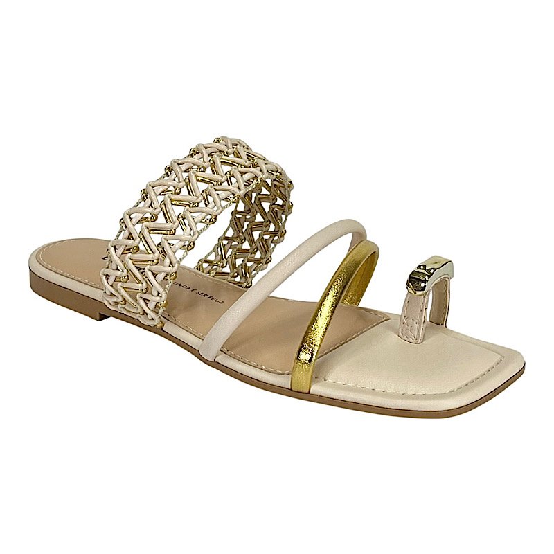 Tamanco Dakota Flat Y9252 Bege Tule