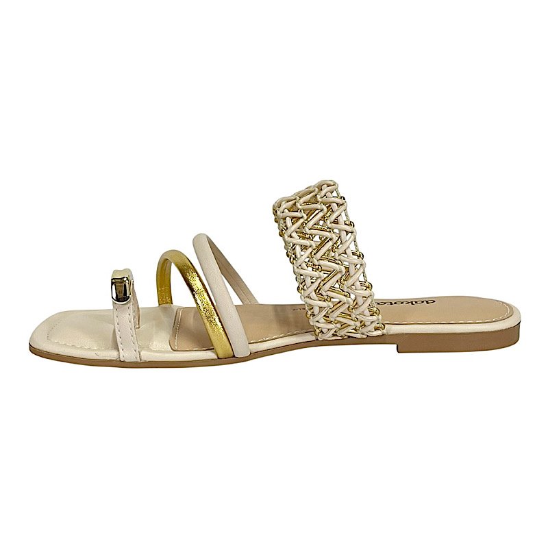 Tamanco Dakota Flat Y9252 Bege Tule Tule 3