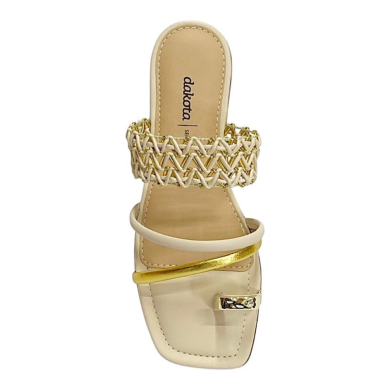 Tamanco Dakota Flat Y9252 Bege Tule Tule 4