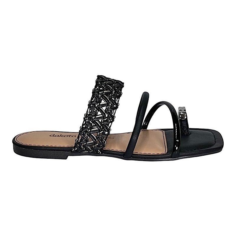 Tamanco Dakota Flat Y9252 Preto Preto 2