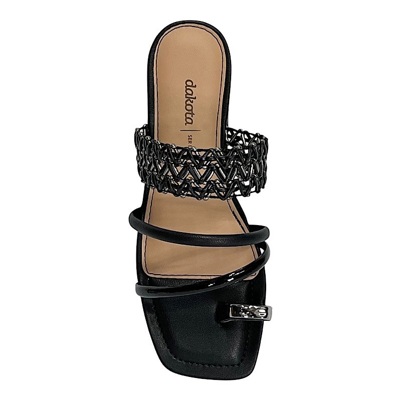 Tamanco Dakota Flat Y9252 Preto Preto 4