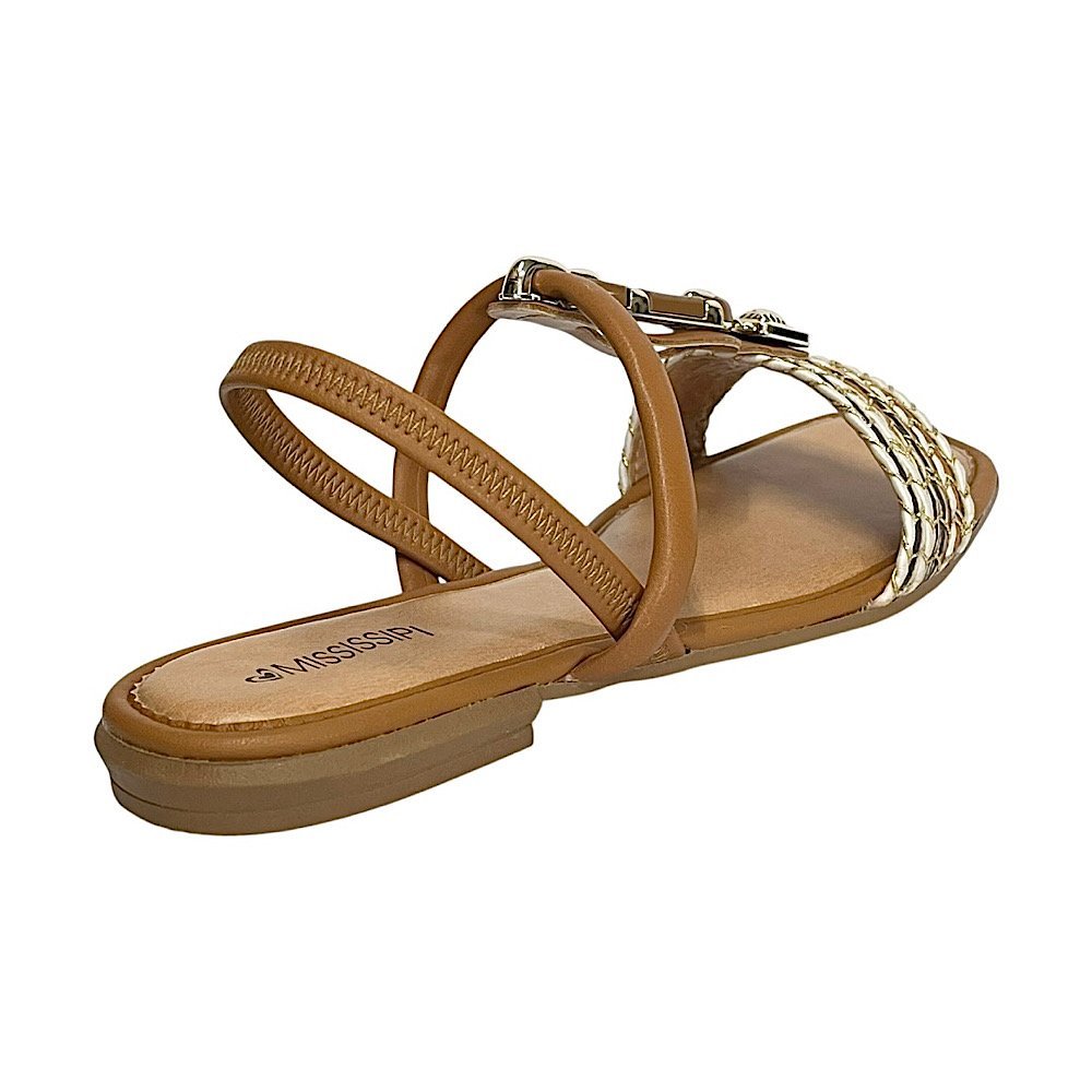 Sandália Mississipi Rasteira MF302 Caramelo Marrom 5