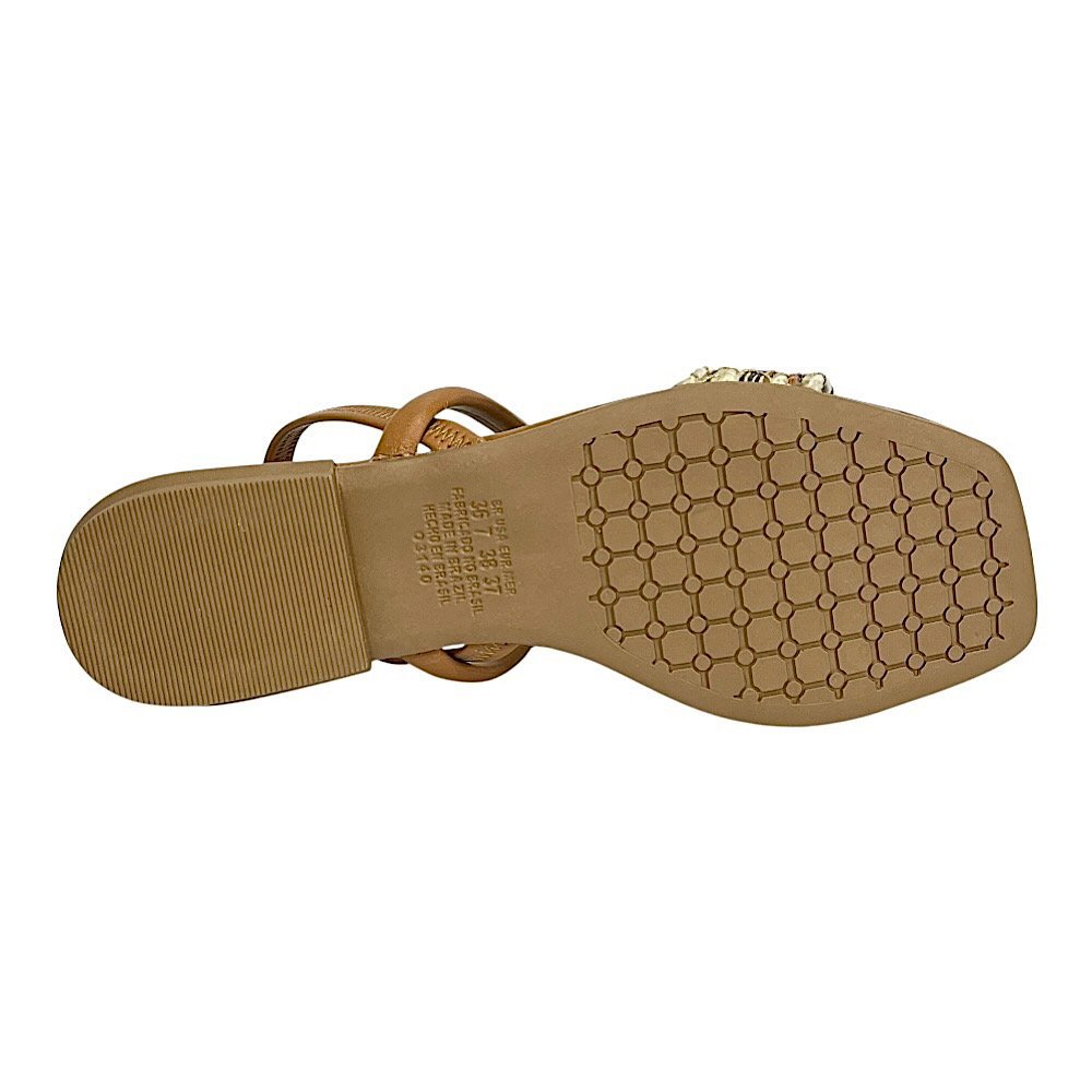 Sandália Mississipi Rasteira MF302 Caramelo Marrom 6