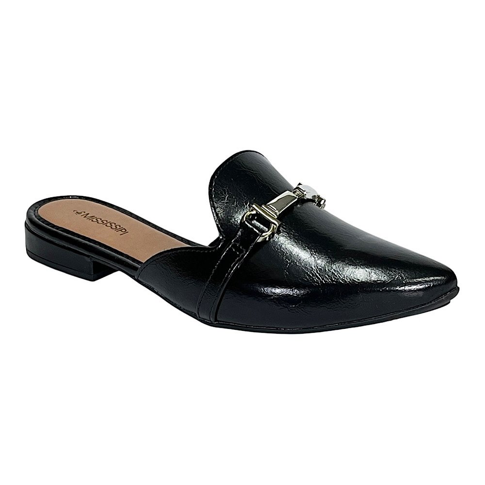 Mule Mississipi Casual Bico Fino MF553 Preto