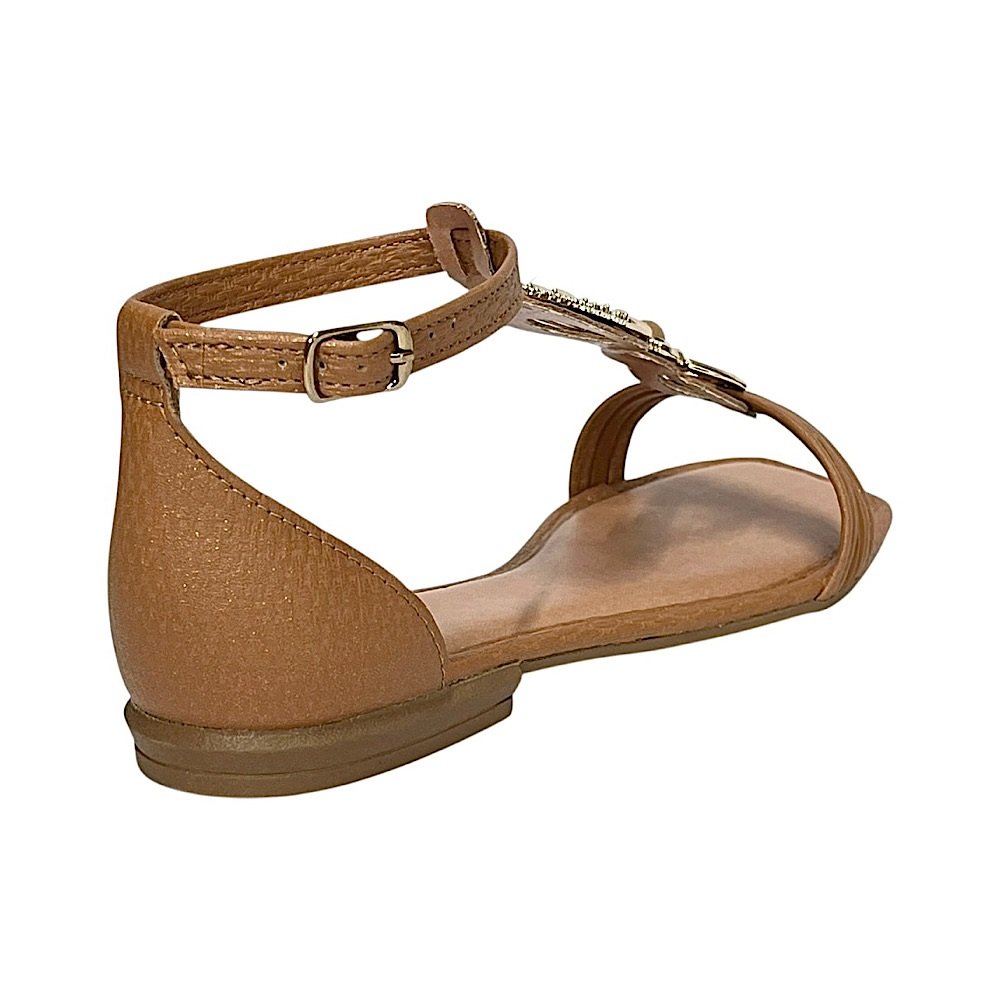 Sandália Mississipi Rasteira MF013 Camel Marrom 5