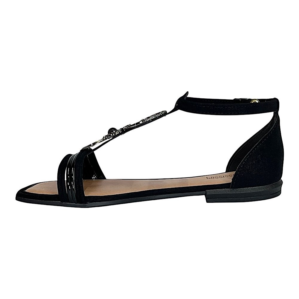 Sandália Mississipi Rasteira MF013 Preto Preto 3