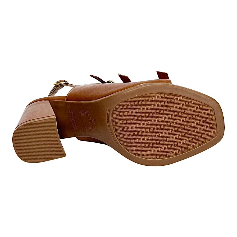 Sandália Ramarim Salto Bloco 2541205 Marrom Toffe Marrom 6