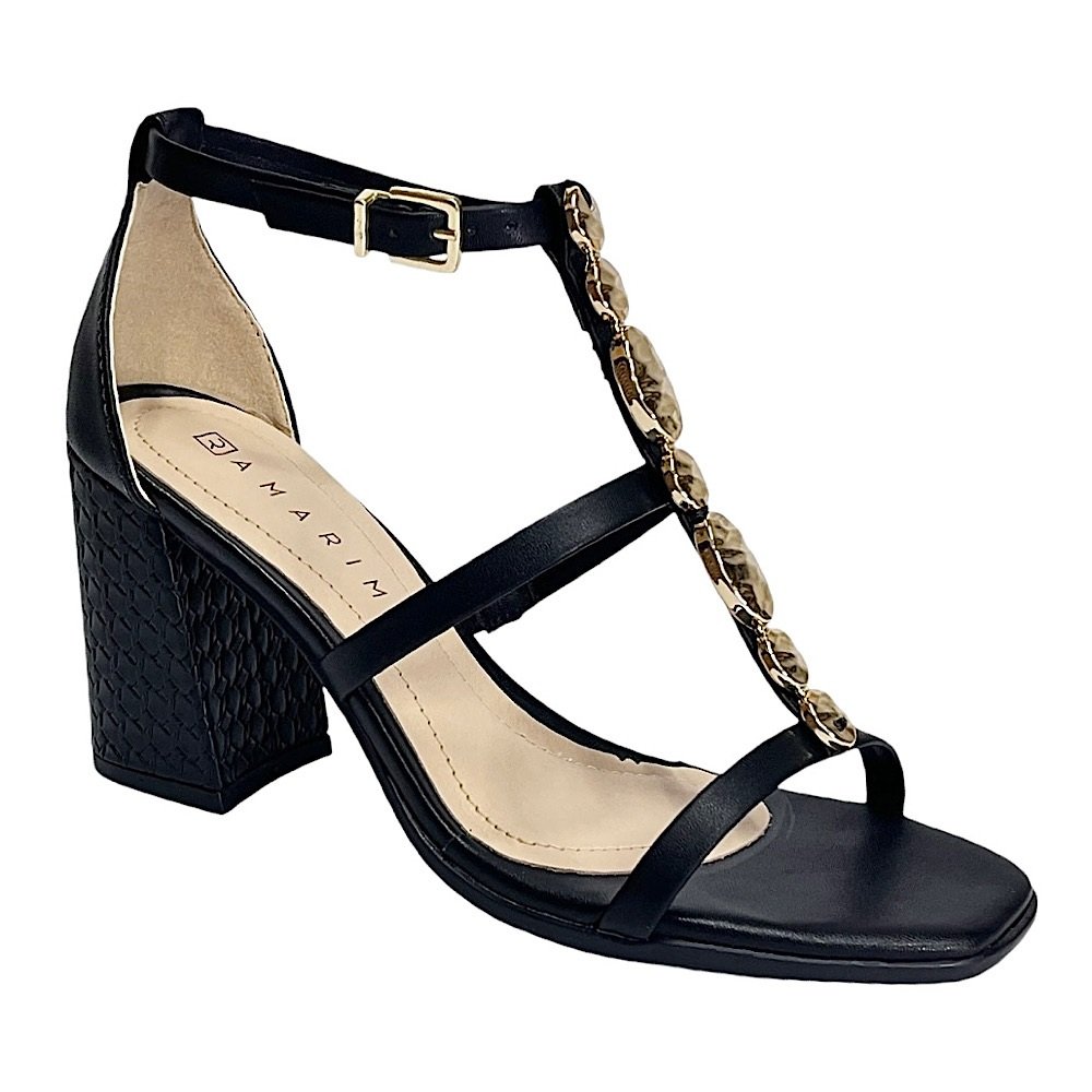Sandália Ramarim Salto Alto 2541207 Preto