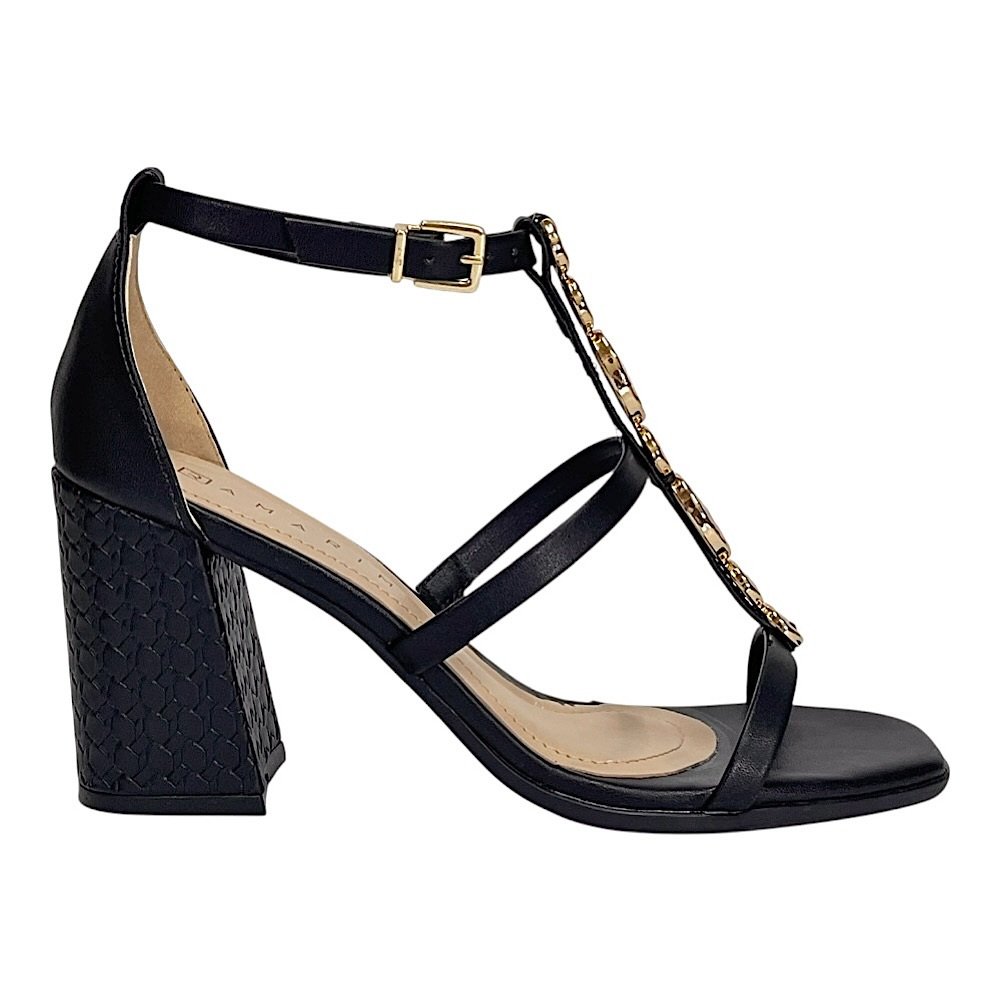 Sandália Ramarim Salto Alto 2541207 Preto Preto 2