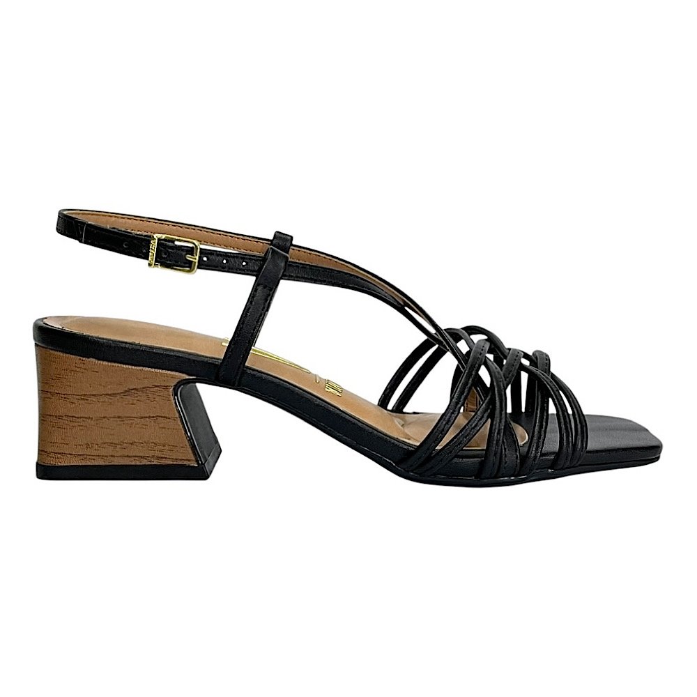 Sandália Vizzano Casual Salto Bloco 6558.104 Preto Preto 2