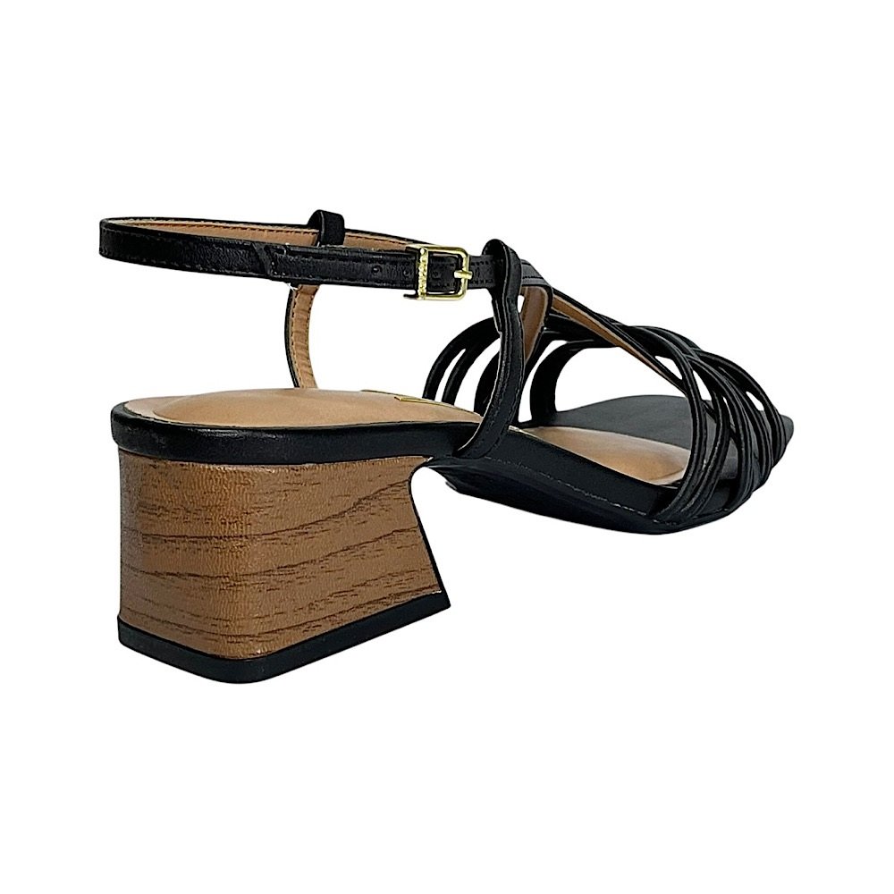 Sandália Vizzano Casual Salto Bloco 6558.104 Preto Preto 5