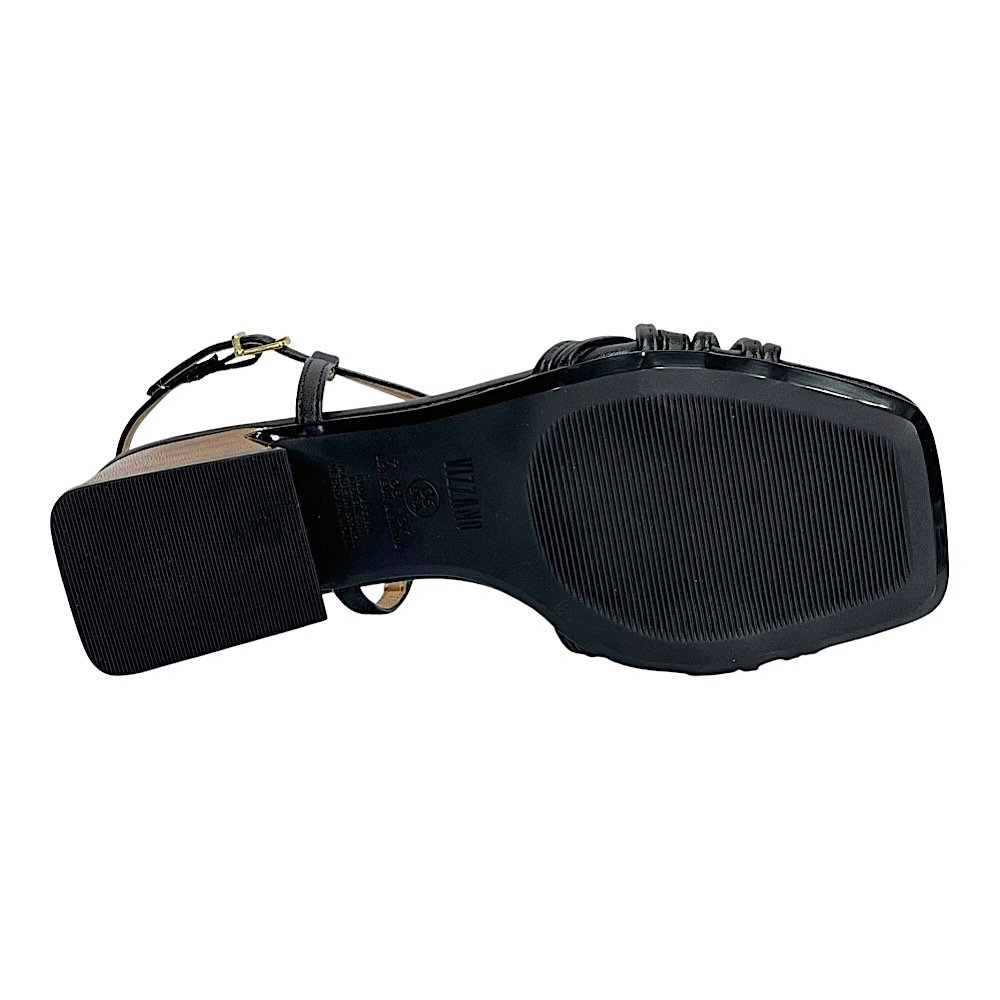 Sandália Vizzano Casual Salto Bloco 6558.104 Preto Preto 6