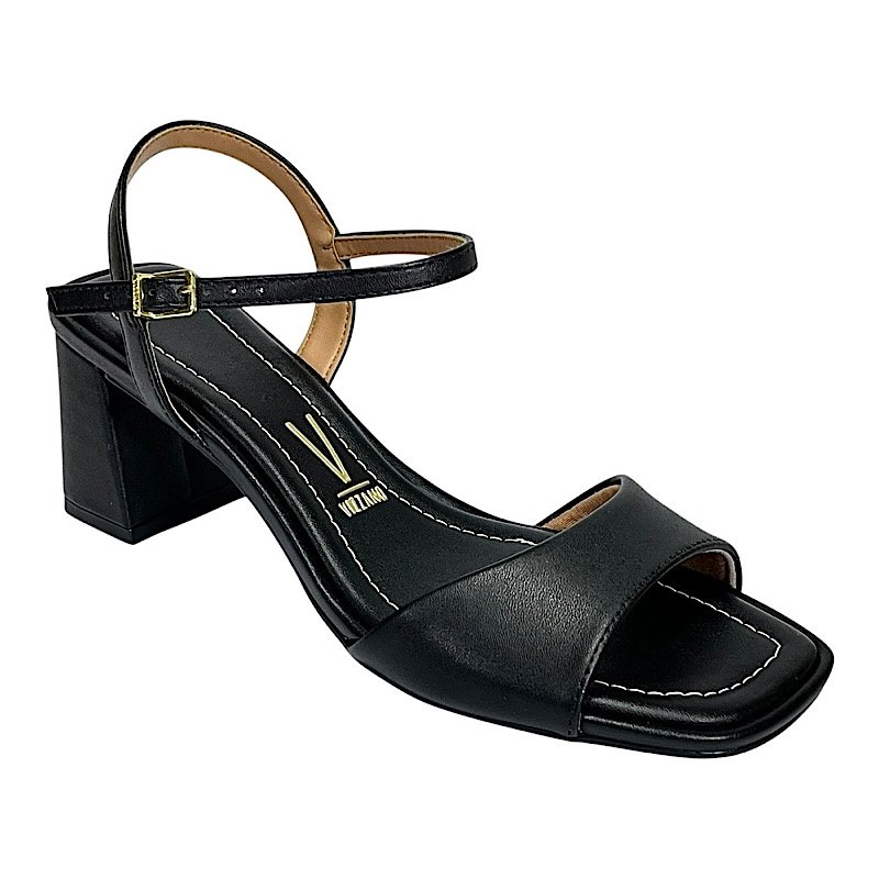 Sandália Vizzano Feminina Salto Bloco 6530.101 Preto