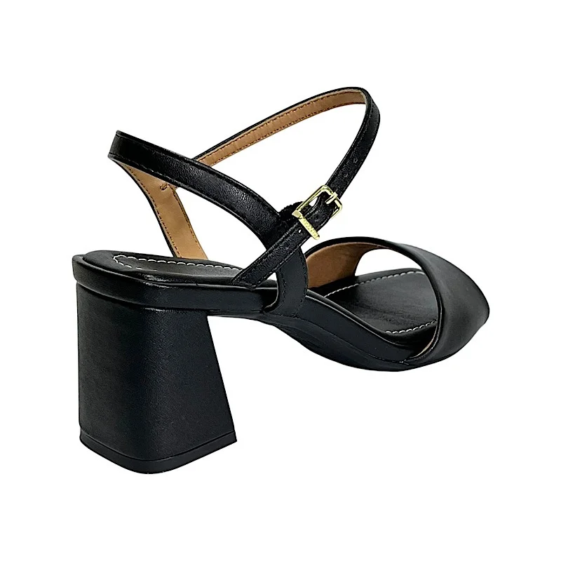 Sandália Vizzano Feminina Salto Bloco 6530.101 Preto Preto 5