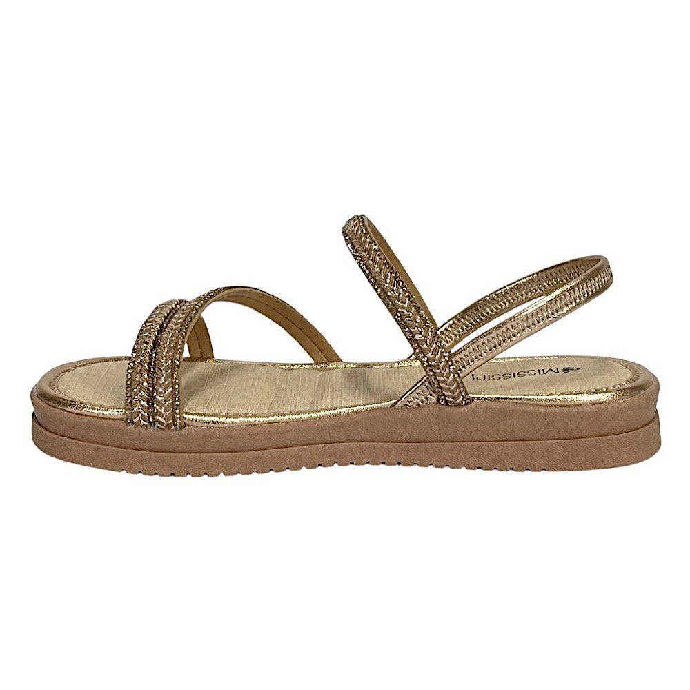 Sandália Mississipi Flatform ME353 Natural/Rose Dourado 3