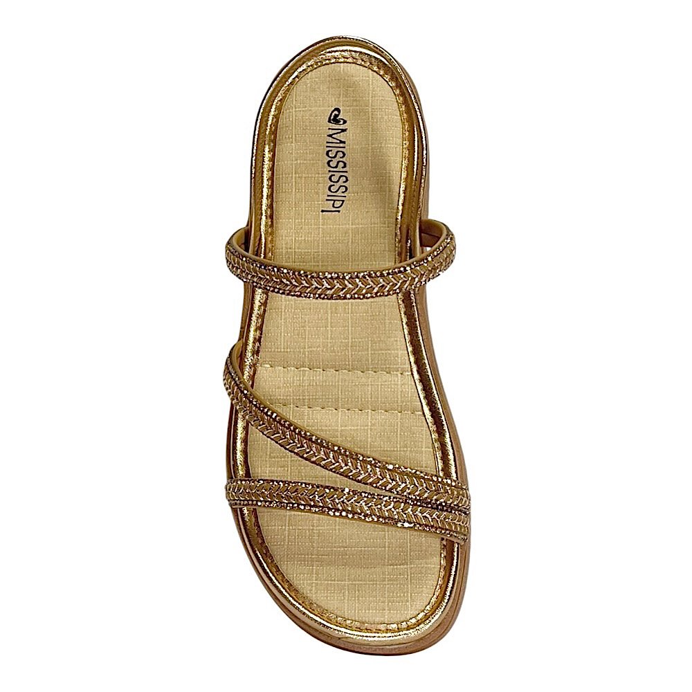 Sandália Mississipi Flatform ME353 Natural/Rose Dourado 4