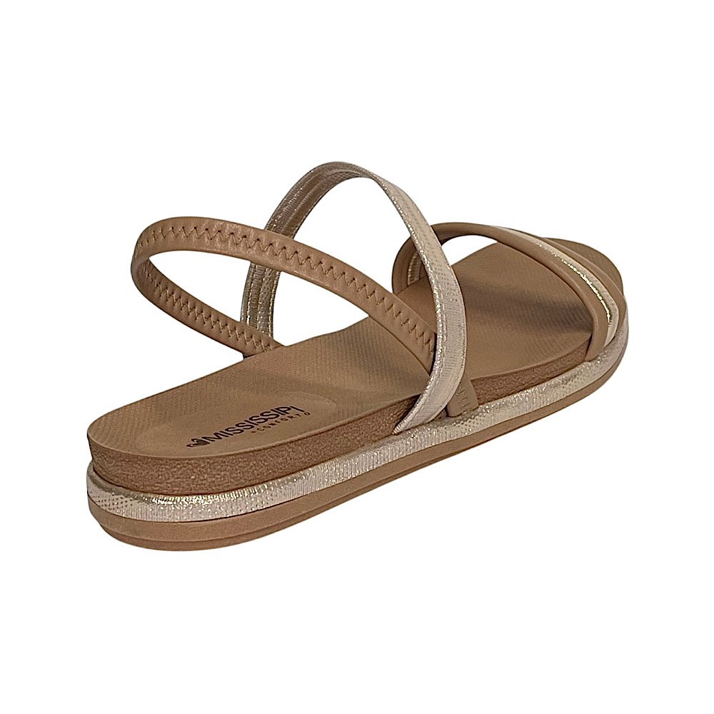 Sandália Mississipi Flatform MF454 Mocca Marrom/Dourado 5